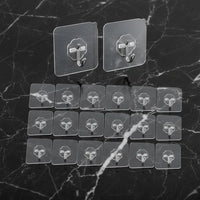 Pack of 10 Adhesive Suction Cup Hooks – Heavy Duty Sticky Wall, Ceiling & Door Hooks