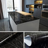Self Adhesive Black Marble Sheet – 60cm x 2m Oil & Heat Resistant Kitchen Wallpaper