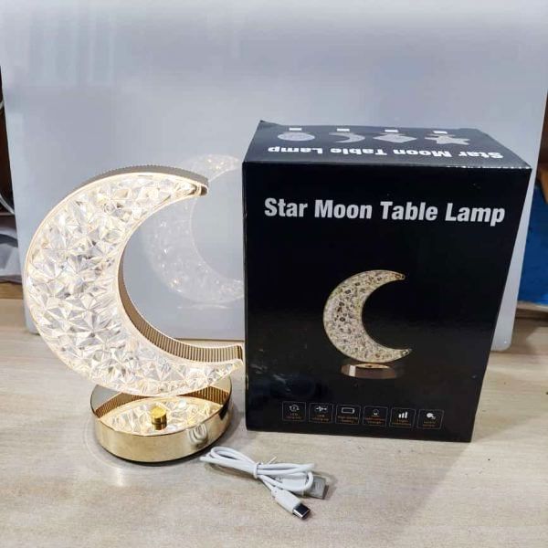 Moon Table Lamp Touch Nightstand Lamp – 3‑Color Mode LED Bedside Lamp