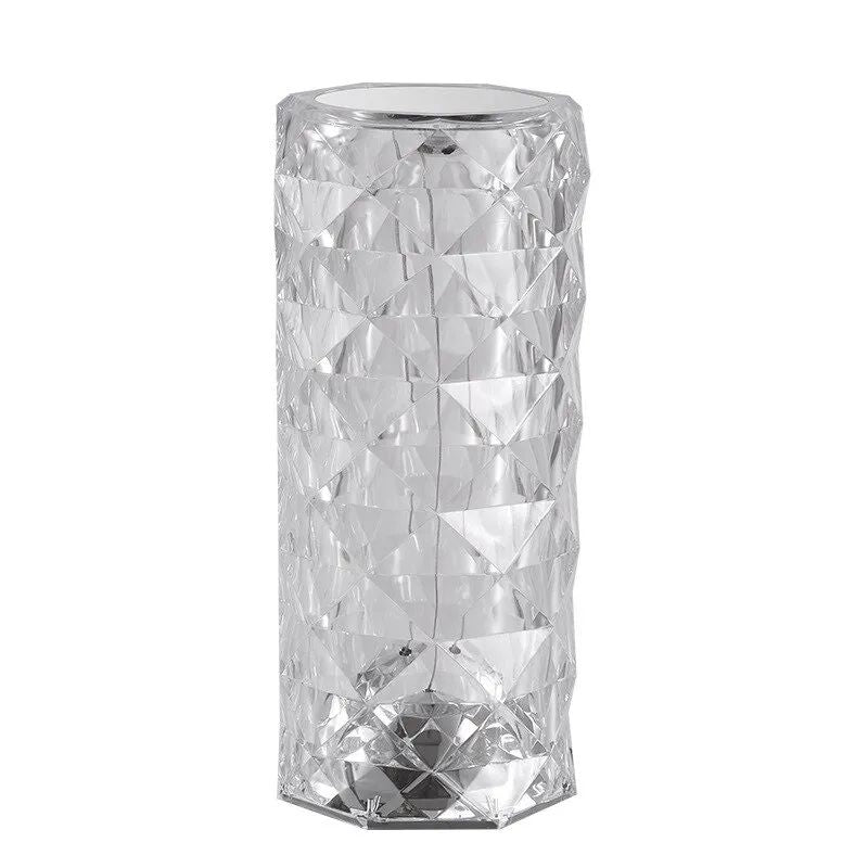 16-Color USB Rechargeable LED Crystal Lamp – Touch Control Bedside & Room Decor Light