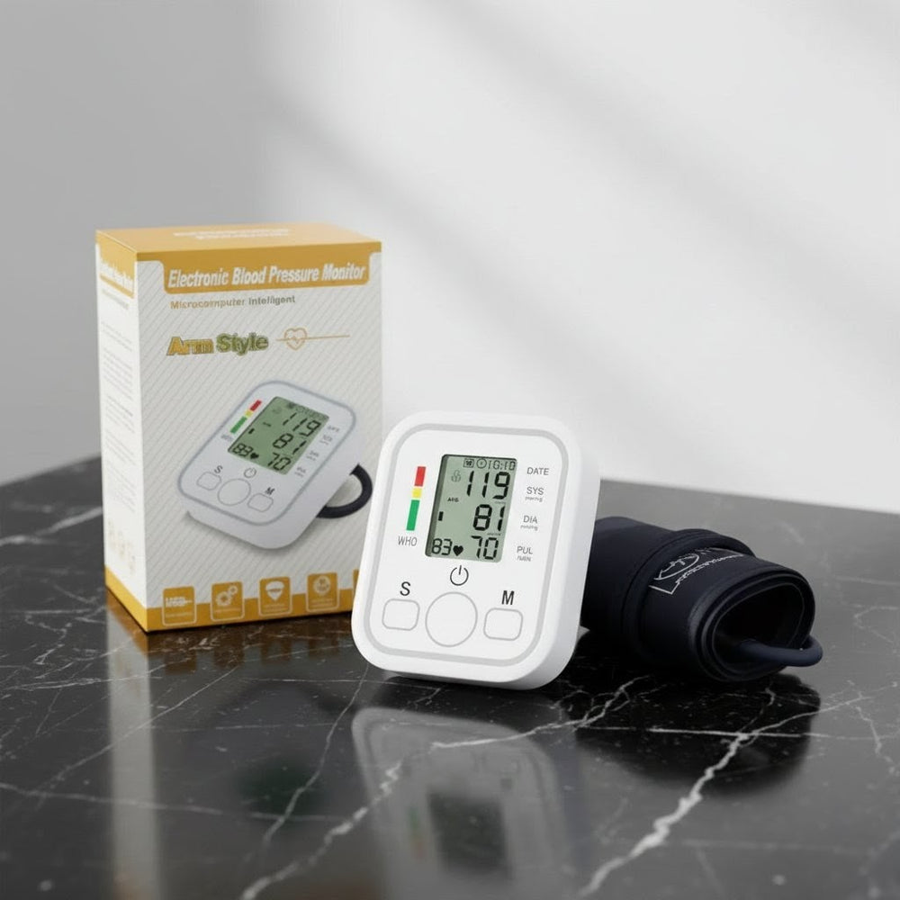 Digital Blood Pressure Monitor – Fully Automatic Upper Arm BP Machine with Heart Rate Detection