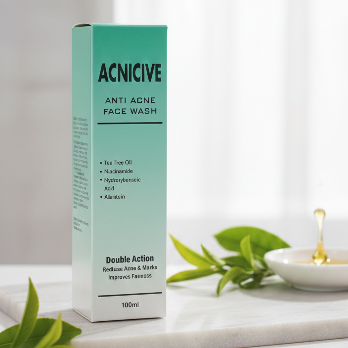 Acnicive Anti Acne Face Wash | Gentle Formula for Clear, Smooth & Healthy Skin (100 ml)