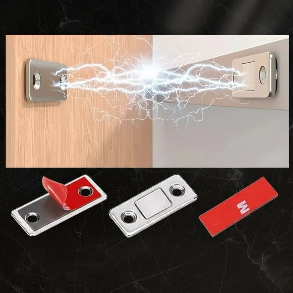 Ultra-Thin Magnetic Door Catch – Stainless Steel Cabinet & Drawer Magnet Latch for Kitchen & Closets