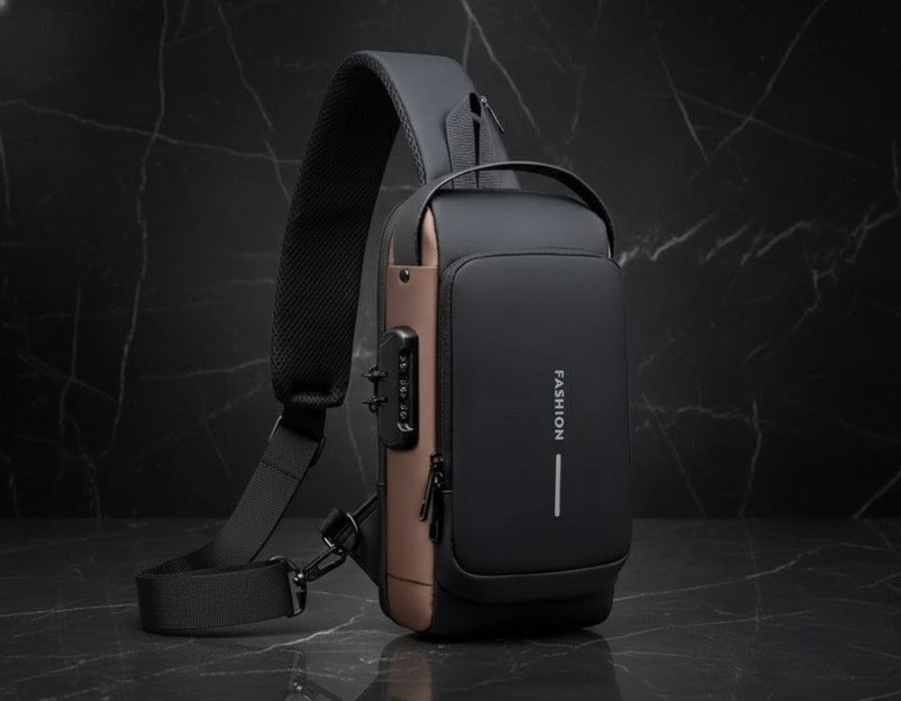 Multifunction Chest Bag – Anti-Theft Crossbody Sling Pack with USB Charging for Men