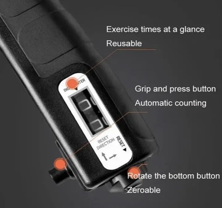 Adjustable Hand Grip Power Exerciser – Forearm & Wrist Strengthener with Counter