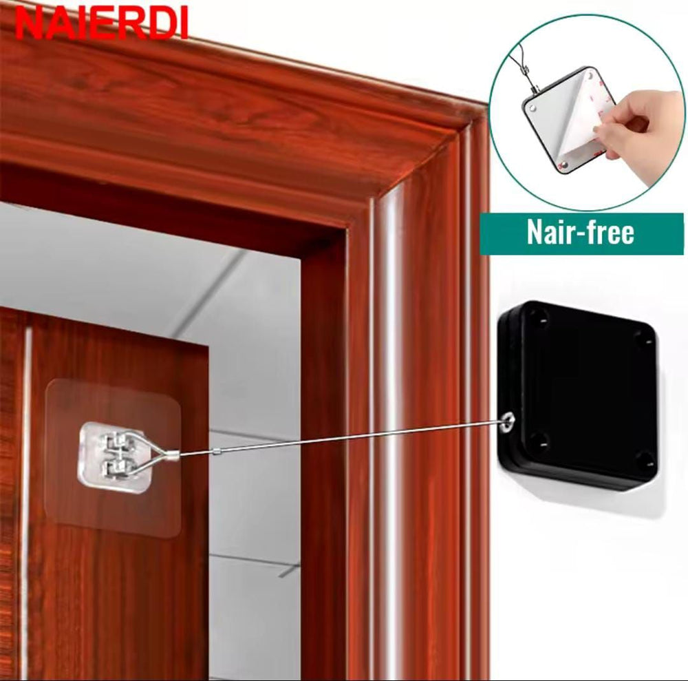 Automatic Door Closer No-Punch Sliding Latch Door Lock for Sliding Doors