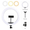 26CM LED Selfie Ring Light With Mobile Holder – 3-Color Modes & Dimmable Brightness