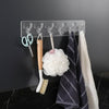 6 hooks Transparent Self-Adhesive Hooks – Wall & Door Hangers for Kitchen & Bathroom