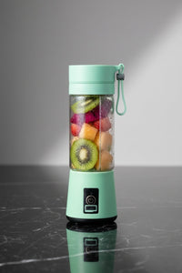 Rechargeable Portable Mini Juicer Blender – 6 Blades 380ml USB Electric Smoothie Maker & Outdoor Juicing Cup (Random Color)