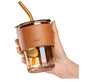 Juice Cup with Straw – 450ml Glass Material Drinking Cup