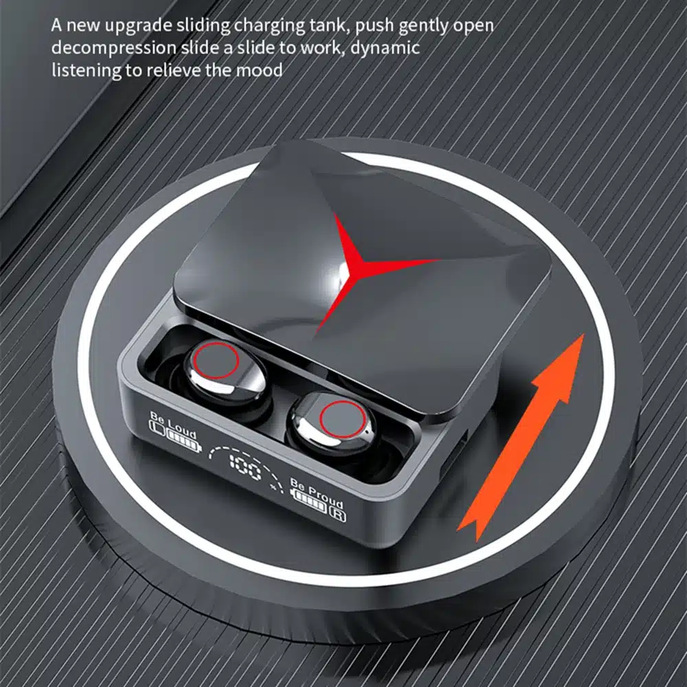 M90 Pro Gaming Earbuds – Bluetooth 5.3 Wireless Earphones with ENC Noise Reduction & LED Display Charging Case