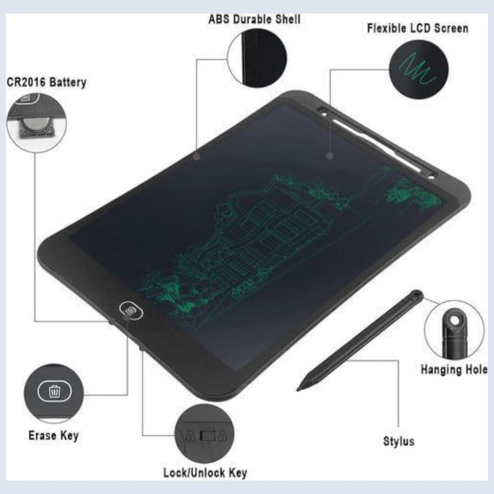 LCD Writing Tablet for Kids – Digital Drawing Pad with Erasable Screen & Stylus, Reusable Learning Board for Drawing, Doodling & Writing (Random Color