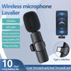 Wireless MIC K8 Microphone – Vlogging Mic with Accessories for Type‑C, Lightning & 3.5 mm Jack Devices