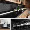 Self Adhesive Black Marble Sheet – 60cm x 2m Oil & Heat Resistant Kitchen Wallpaper