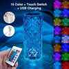 16-Color USB Rechargeable LED Crystal Lamp – Touch Control Bedside & Room Decor Light