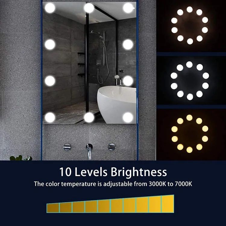 Vanity Mirror LED Bulbs – 10PCS Makeup Mirror Light Kit for Stand Mirrors