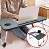 Foldable Laptop Table – Portable Bed Table & Study Desk with Cup Holder