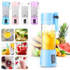 Rechargeable Portable Mini Juicer Blender – 6 Blades 380ml USB Electric Smoothie Maker & Outdoor Juicing Cup (Random Color)