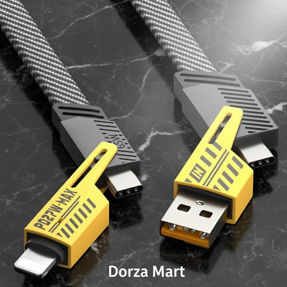 4-in-1 multi USB Fast charging cable ( type C & lightning Cable)