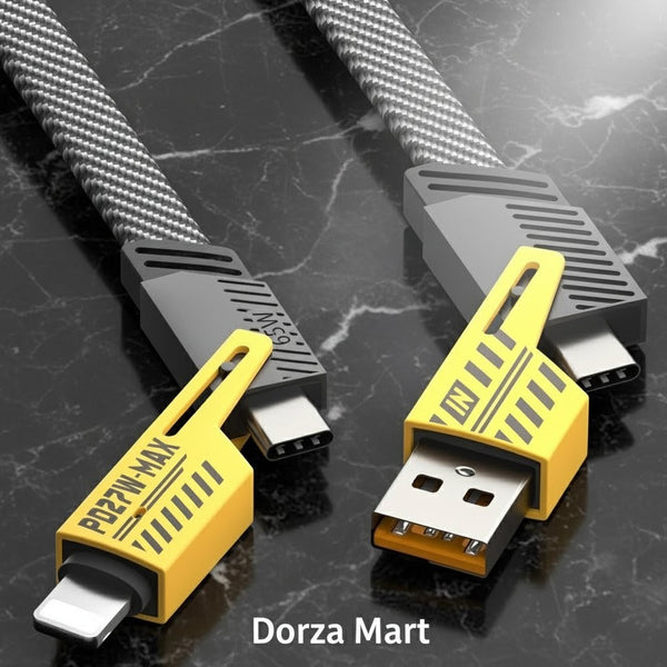 4-in-1 multi USB Fast charging cable ( type C & lightning Cable)