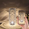 16-Color USB Rechargeable LED Crystal Lamp – Touch Control Bedside & Room Decor Light