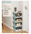 5-Layers Stackable Vertical Shoe Storage Rack – Space-Saving Shoe Organizer & Bookshelf