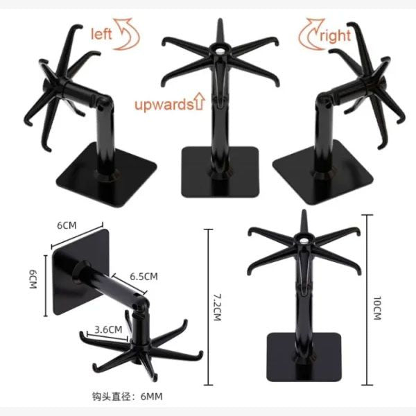 Rotating Sticking Hook – 360° Kitchen Spoon Holder & Hanging Hook (No-Punch Installation)