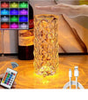 16-Color USB Rechargeable LED Crystal Lamp – Touch Control Bedside & Room Decor Light