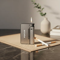 Focus Automatic Cigarette Holder – Portable 10-Pcs Cigarette Case (Without Lighter) Metal Automatic Cigarette Box for Men