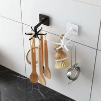 Rotating Sticking Hook – 360° Kitchen Spoon Holder & Hanging Hook (No-Punch Installation)